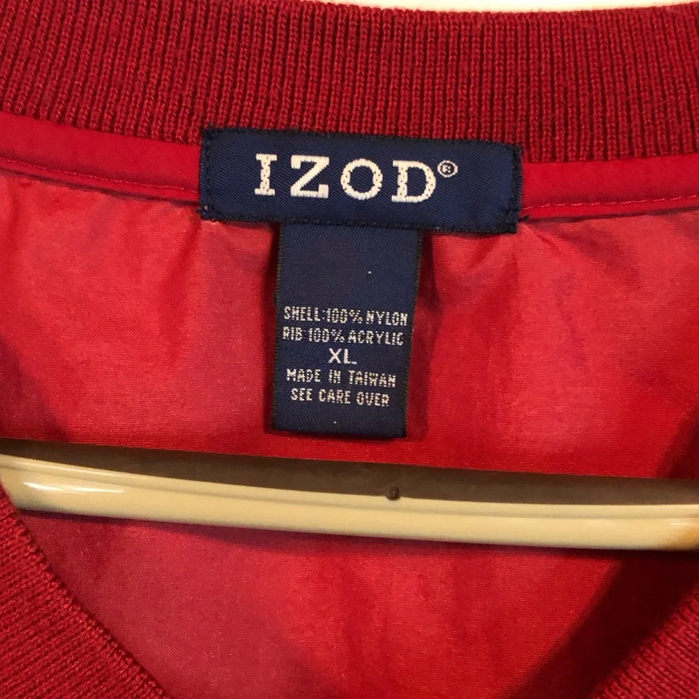 Izod Red Windbreaker Jacket